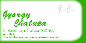 gyorgy chalupa business card